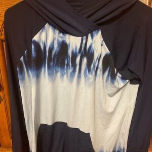 Blue and white Tie dyed AMBER